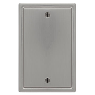 Moderne Brushed Nickel Steel - 1 Blank Wallplate - Wallplate Warehouse 148BBN 070686587089 1 Blank