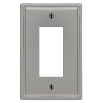 Moderne Brushed Nickel Steel - 1 Rocker Wallplate - Wallplate Warehouse 148RBN 070686586136 1 Rocker