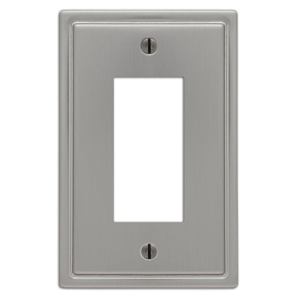 Moderne Brushed Nickel Steel - 1 Rocker Wallplate - Wallplate Warehouse 148RBN 070686586136 1 Rocker