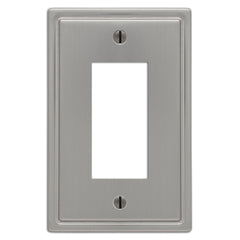 Moderne Brushed Nickel Steel - 1 Rocker Wallplate