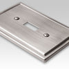Moderne Brushed Nickel Steel - 1 Rocker Wallplate - Wallplate Warehouse 148RBN 070686586136 1 Rocker
