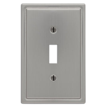 Moderne Brushed Nickel Steel - 1 Toggle Wallplate - Wallplate Warehouse 148TBN 070686586112 1 Toggle