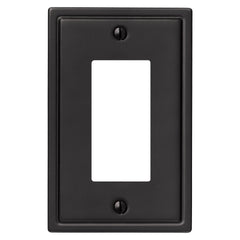 Moderne Matte Black Steel - 1 Rocker Wallplate