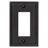 Moderne Matte Black Steel - 1 Rocker Wallplate - Wallplate Warehouse 148RMB 070686008607 1 Rocker