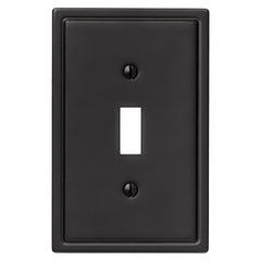 Moderne Matte Black Steel - 1 Toggle Wallplate