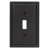 Moderne Matte Black Steel - 1 Toggle Wallplate - Wallplate Warehouse 148TMB 070686008546 1 Toggle
