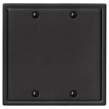 Moderne Matte Black Steel - 2 Blank Wallplate - Wallplate Warehouse 148BBMB - B 070686020111 2 Blank