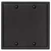 Moderne Matte Black Steel - 2 Blank Wallplate - Wallplate Warehouse 148BBMB - B 070686020111 2 Blank