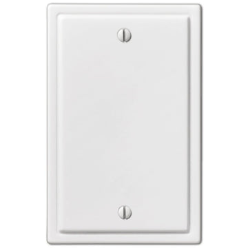 Moderne White Steel - 1 Blank Wallplate - Wallplate Warehouse 148BW 070686562697 1 Blank