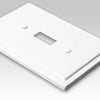 Moderne White Steel - 4 Toggle Wallplate