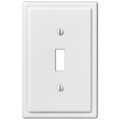 Moderne White Steel - 1 Toggle Wallplate