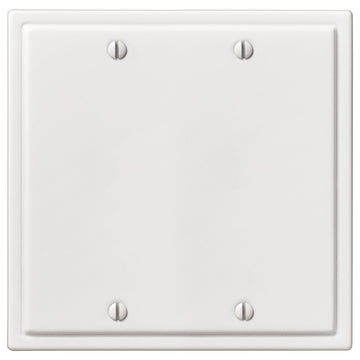 Moderne White Steel - 2 Blank Wallplate - Wallplate Warehouse 148BBW - B 070686020180 2 Blank