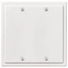 Moderne White Steel - 2 Blank Wallplate - Wallplate Warehouse 148BBW - B 070686020180 2 Blank