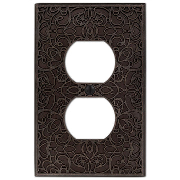 Momfort Aged Bronze Cast - 1 Duplex Wallplate - Wallplate Warehouse 73DDB 070686585900 1 Duplex