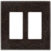 Momfort Aged Bronze Cast - 2 Rocker Wallplate - Wallplate Warehouse 73RRDB 070686585931 2 Rocker