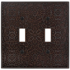 Momfort Aged Bronze Cast - 2 Toggle Wallplate