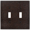 Momfort Aged Bronze Cast - 2 Toggle Wallplate - Wallplate Warehouse 73TTDB 070686585924 2 Toggle
