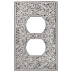 Momfort Satin Nickel Cast - 1 Duplex Wallplate