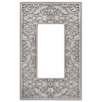Momfort Satin Nickel Cast - 1 Rocker Wallplate - Wallplate Warehouse 73RN 070686585252 1 Rocker