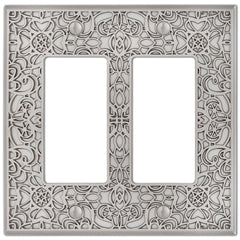 Momfort Satin Nickel Cast - 2 Rocker  Wallplate