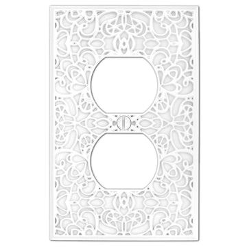 Momfort White Cast - 1 Duplex Wallplate - Wallplate Warehouse 73DW 070686585825 1 Duplex