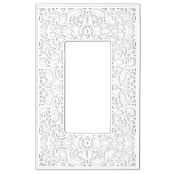 Momfort White Cast - 1 Rocker Wallplate - Wallplate Warehouse 73RW 070686585832 1 Rocker