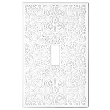 Momfort White Cast - 1 Toggle Wallplate - Wallplate Warehouse 73TW 070686585818 1 Toggle