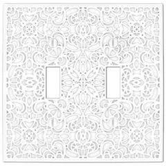 Momfort White Cast - 2 Toggle Wallplate