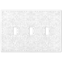 Momfort White Cast - 3 Toggle Wallplate