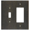 Montana Rustic Gray - 1 Toggle/1 Rocker Wallplate - Wallplate Warehouse 410TRGY-B 70686012888 1 Toggle/1 Rocker