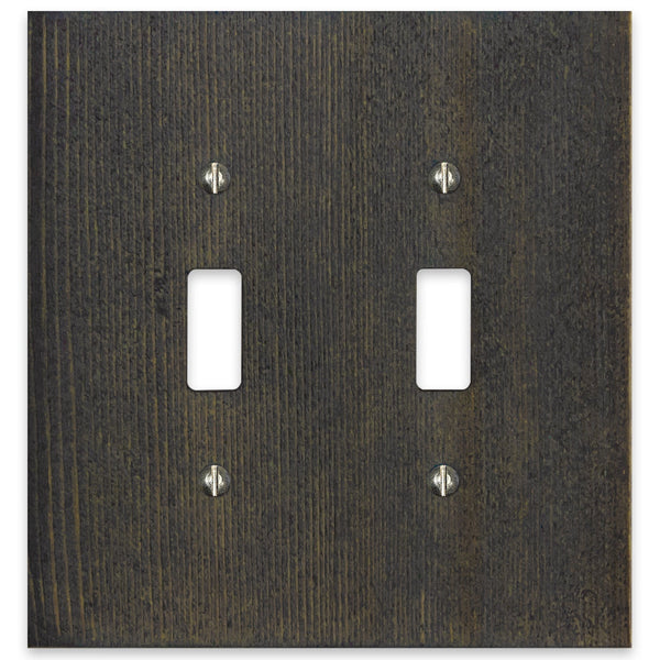 Montana Rustic Gray - 2 Toggle Wallplate - Wallplate Warehouse 410TTGY 70686012802 2 Toggle