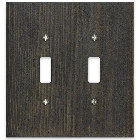 Montana Rustic Gray - 2 Toggle Wallplate - Wallplate Warehouse 410TTGY 70686012802 2 Toggle