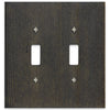 Montana Rustic Gray - 2 Toggle Wallplate - Wallplate Warehouse 410TTGY 70686012802 2 Toggle