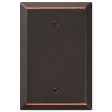 Oversized Aged Bronze Steel - 1 Blank Wallplate - Wallplate Warehouse 463BDB 070686572719 1 Blank