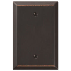 Oversized Aged Bronze Steel - 1 Blank Wallplate