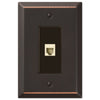 Oversized Aged Bronze Steel - 1 Phone Jack Wallplate - Wallplate Warehouse 463PHDB 070686582329 Phone Jacks