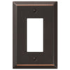Oversized Aged Bronze Steel - 1 Rocker Wallplate - Wallplate Warehouse 463RDB 070686572634 1 Rocker