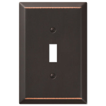 Oversized Aged Bronze Steel - 1 Toggle Wallplate - Wallplate Warehouse 463TDB 070686572610 1 Toggle