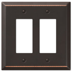 Oversized Aged Bronze Steel - 2 Rocker Wallplate