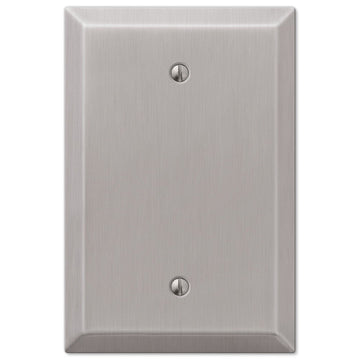 Oversized Brushed Nickel Steel - 1 Blank Wallplate - Wallplate Warehouse 463BBN 070686572603 1 Blank
