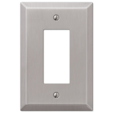 Oversized Brushed Nickel Steel - 1 Rocker Wallplate - Wallplate Warehouse 463RBN 070686572528 1 Rocker
