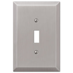 Oversized Brushed Nickel Steel - 1 Toggle Wallplate