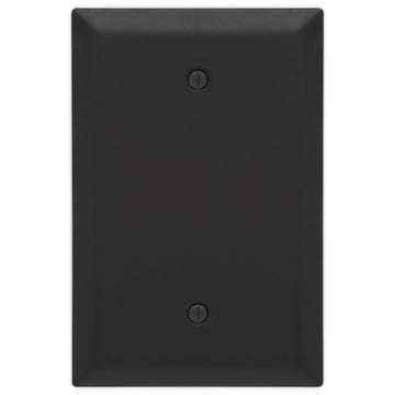 Oversized Matte Black Steel - 1 Blank Wallplate - Wallplate Warehouse 463BMB - B 070686021361 1 Blank