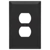 Oversized Matte Black Steel - 1 Duplex Wallplate - Wallplate Warehouse 463DMB - B 070686021262 1 Duplex