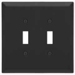 Oversized Matte Black Steel - 2 Toggle Wallplate