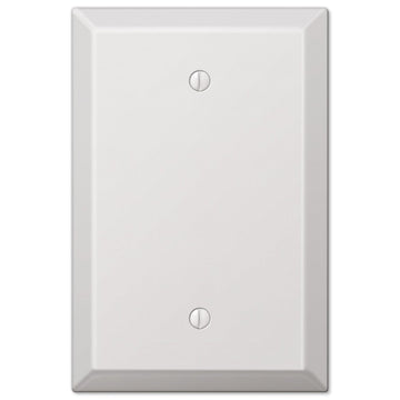 Oversized White Steel - 1 Blank Wallplate - Wallplate Warehouse 463BW 070686572498 1 Blank