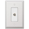 Oversized White Steel - 1 Cable Jack Wallplate - Wallplate Warehouse 463CXW 070686582336 Cable Jacks