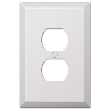 Oversized White Steel - 1 Duplex Wallplate - Wallplate Warehouse 463DW 070686572405 1 Duplex