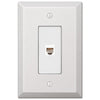 Oversized White Steel - 1 Phone Jack Wallplate - Wallplate Warehouse 463PHW 070686582343 Phone Jacks