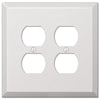 Oversized White Steel - 2 Duplex Wallplate - Wallplate Warehouse 463DDW 070686572450 2 Duplex